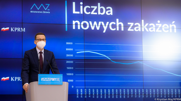 Złagodzenie zasad bezpieczeństwa w maju pod warunkiem utrzymania trendów spadkowych zakażeń