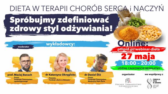 Webinar Dieta w terapii chorób serca i naczyń - 27 maja 2021