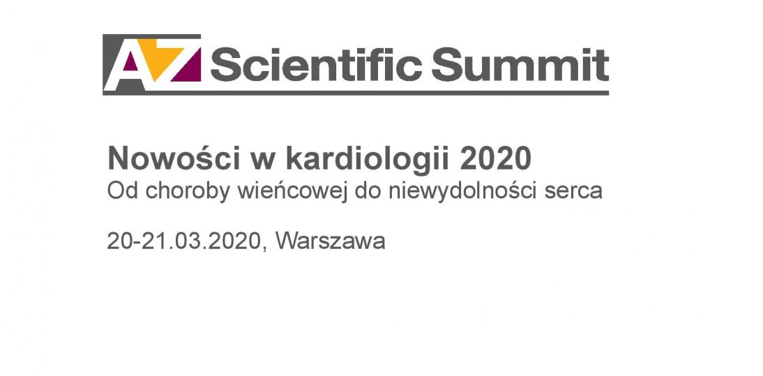 AZ Scientific Summit:  Nowości w kardiologii 2020. Od choroby wieńcowej do niewydolności serca
