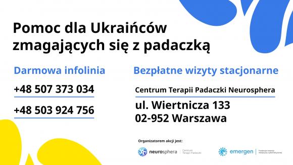 Bezpłatna pomoc medyczna dla obywateli Ukrainy zmagających się z padaczką (epilepsją)
