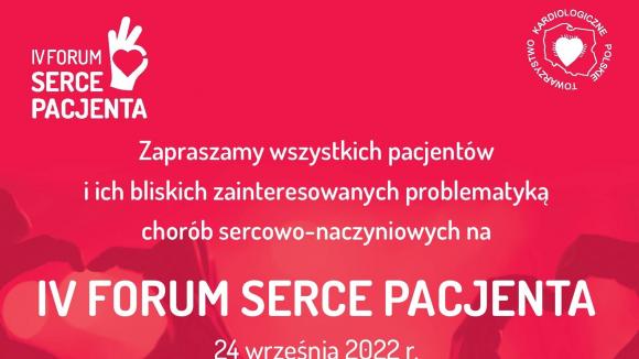 IV Forum Serce Pacjenta rusza 24 września 2022 roku w Katowicach