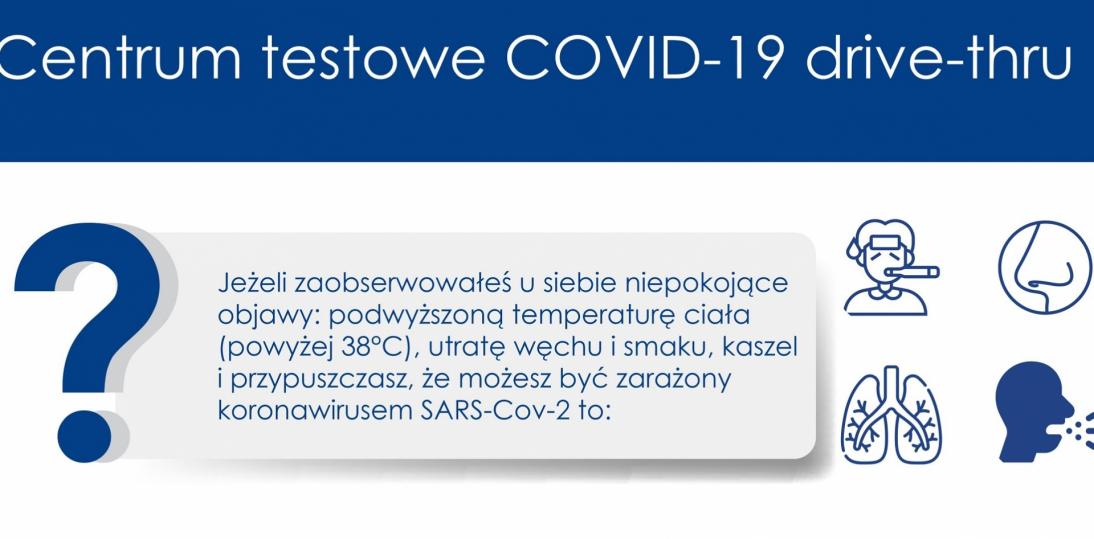 Pierwsze centrum testowe COVID-19 typu "drive-thru" w Polsce