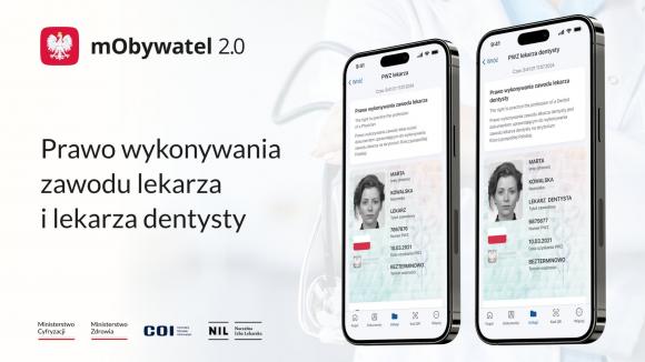 Prawo wykonywania zawodu lekarza i lekarza dentysty - nowe dokumenty w mObywatel 2.0
