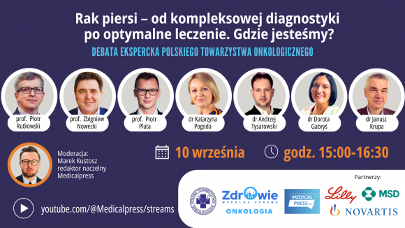 Rak piersi – od kompleksowej diagnostyki po optymalne leczenie. Gdzie jesteśmy? (debata ekspercka 10.09.24)