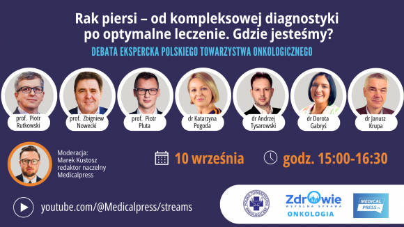 Rak piersi – od kompleksowej diagnostyki po optymalne leczenie. Gdzie jesteśmy? (debata ekspercka 10.09.24)