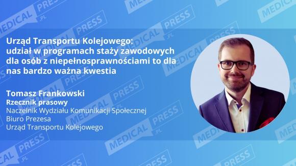 Urząd Transportu Kolejowego:  udział w programach staży zawodowych dla osób z niepełnosprawnościami to dla nas bardzo ważna kwestia