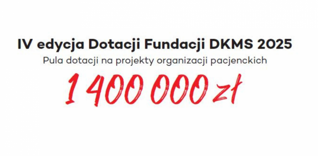 1,4 mln zł od Fundacji DKMS na wsparcie psychologiczne pacjentów hematologicznych