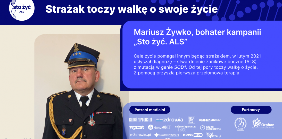Strażak, który nie poddał się ALS. Historia Mariusza Żywko i nadzieja dzięki nowej terapii