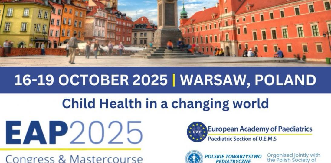 IX Kongres Europejskiej Akademii Pediatrii (EAP 2025) – już za niecałe dwa tygodnie w Warszawie