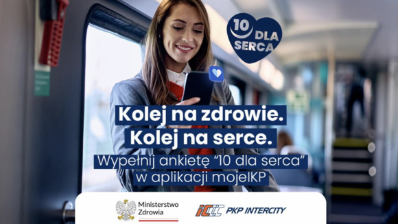 „Kolej na miłość. Kolej na serce”. Rusza ogólnopolska akcja informacyjno-edukacyjna Ministerstwa Zdrowia i PKP Intercity