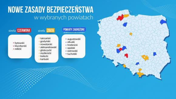 Aktualna lista czerwonych i żółtych stref z obostrzeniami w związku z pandemią