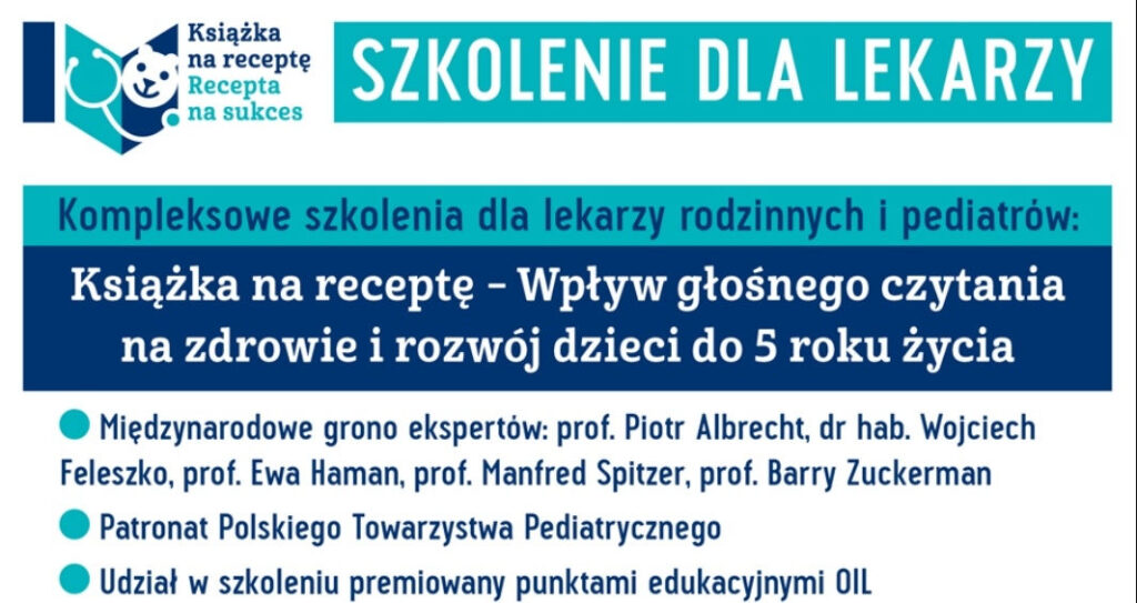 "Książka Na Receptę. Recepta na Sukces" – wpływ głośnego czytania na zdrowie i rozwój dzieci