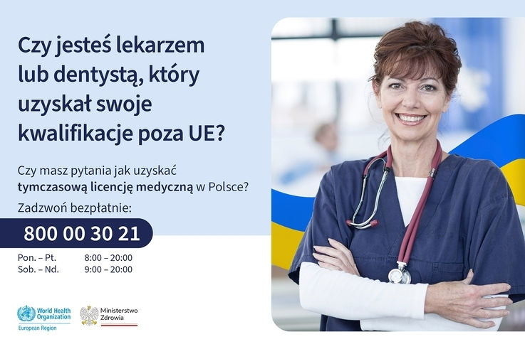 Ruszyła infolinia dla lekarzy i dentystów spoza Unii Europejskiej