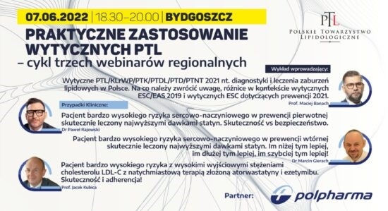 Praktyczne zastosowanie wytycznych PTL – webinar dla lekarzy 7.06.2022