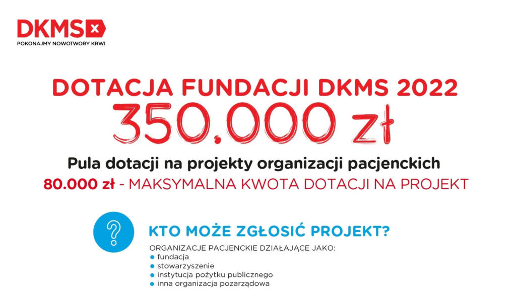 Dotacja Fundacji DKMS – startuje nowa inicjatywa dla organizacji wspierających pacjentów hematologicznych