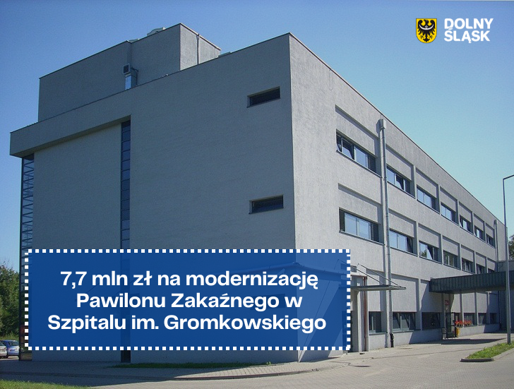 Szpital im. Gromkowskiego we Wrocławiu otrzymał 7,7 mln zł na modernizację Pawilonu Zakaźnego