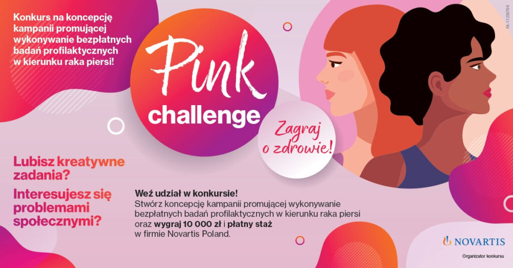 Novartis Poland startuje z konkursem – „Pink Challenge. Zagraj o zdrowie”!